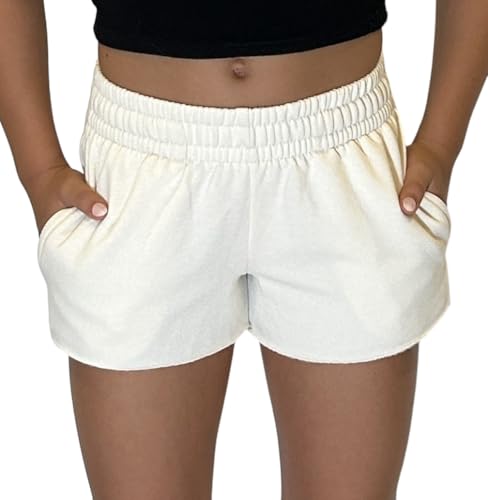 Girls Brushed Soft Cloud Pull On Sweat Shorts with Pockets Comfy Athletic Shorts for Kids2