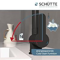 SCHÜTTE 79760 LONDON Küchenarmatur mit ausziehbarer Brause, Matt Schwarz – Ansicht 4