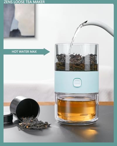 Zens L5500022-A Modern Small Travel Glass Tea Infuser Teapot thumb #3