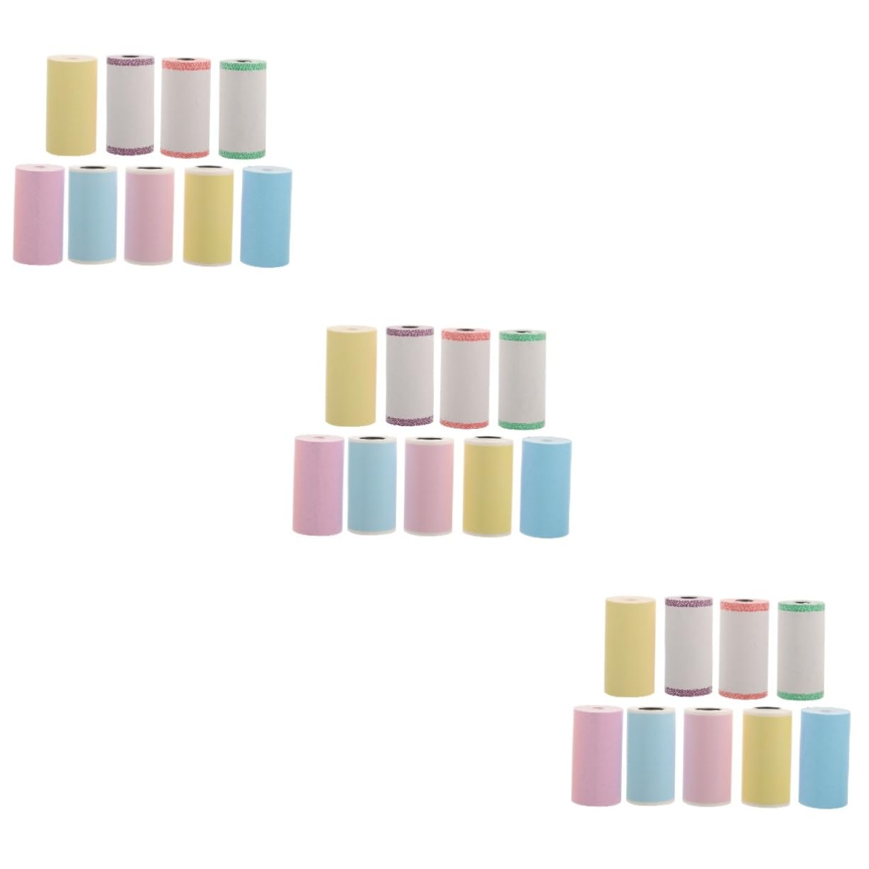 DOITOOL 3 Series Etiquetas Térmicas Adhesivas De Color Para Impresora Mini Etiqueta Imprimible Para Envíos 9 Rollos*3