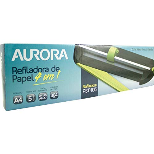 Refiladora de Papel Aurora p/até 5 folhas 75g, 4 em 1