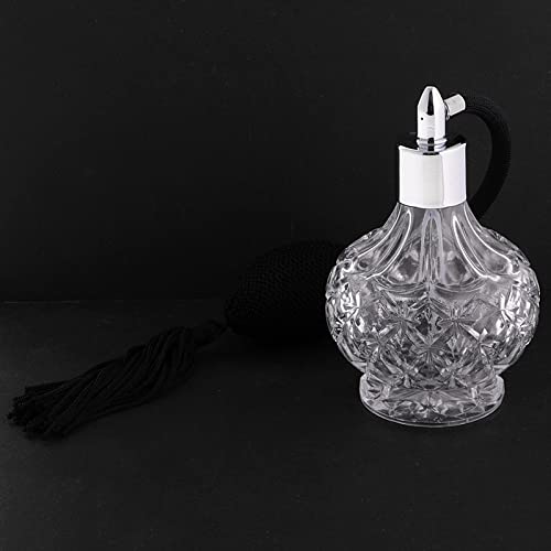 Vaveren Claro Vidro de Perfume Longo Atomizador de Pulverizador Recarregável 100ml, Preto