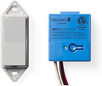Levven Single-Pole On/Off Wireless Switch Kit - Decora Style Switch, Wireless Power Control Kit - Add a Switch Anywhere
