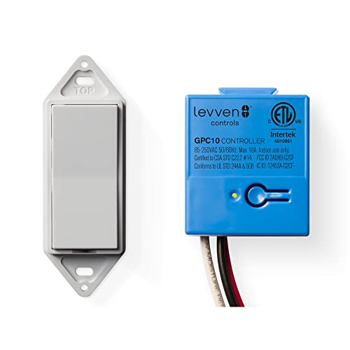Levven Single-Pole On/Off Wireless Switch Kit - Decora Style Switch, Wireless Power Control Kit - Add a Switch Anywhere Levven Single-Pole On/Off Wireless Switch Kit - Decora Style Switch, Wireless Power Control Kit - Add a Switch Anywhere
