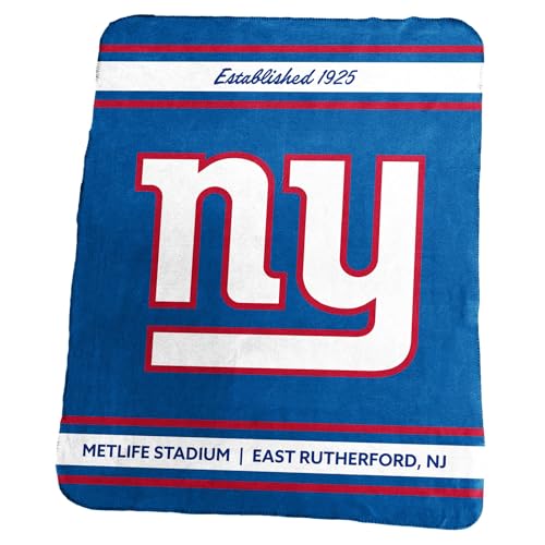 Pro Football Classic Fleece Throw Blanket - 50" x 60" (New York - Giants Blue)
