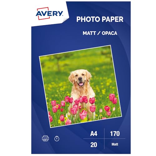 Avery Matt Photo Paper, 20 Sheets a4 Photo Printer Paper, A4, 170 g/m², White - Image 2
