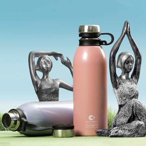 Image of CLAY CRAFT VACBOTT Charlie Double Walled|18 Hours Hot and 24 Hours Cold Water Bottle Vacuum Insulated Flask Bottle 900ml|1 Pcs Water Bottle|Travelling|BPA-Free|BIS Certified|1Year Limited Warranty