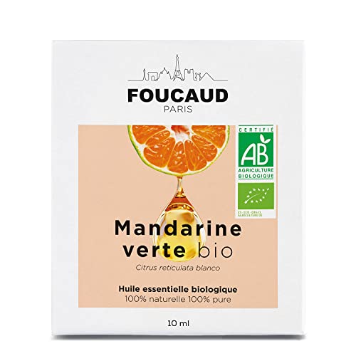 FOUCAUD | Huile essentielle de Mandarine Verte | Citrus reticulata blanco | BIO | 100% naturelle 100% pure | Roll on inclus | CALMANTE | TONIQUE DIGESTIF | 10 ml | Marque Française depuis 1946 Cover