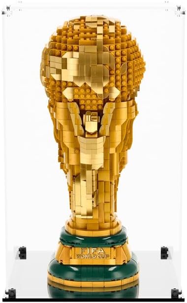 Display Case Compatible with LEGO 43020 FIFA World Cup Official Trophy - Display Case, (Clear Back Panel)