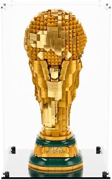 Display Case Compatible with LEGO 43020 FIFA World Cup Official Trophy - Display Case, (Clear Back Panel)