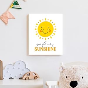 You Are My Sunshine Wall Decor Sunshine Inspirational Wall Decor Wall Art Inspirational Gifts for Women Teen Wall Pictures for Playroom Living Room Bedroom Office Decor Signs Wooden Door Shelf 10