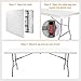 Lakhow Folding Table 6ft Heavy Duty Portable Table Indoor Outdoor with Parties, Camping & BBQs, Folds in Half for Easy Storage, No Assembly Required, White