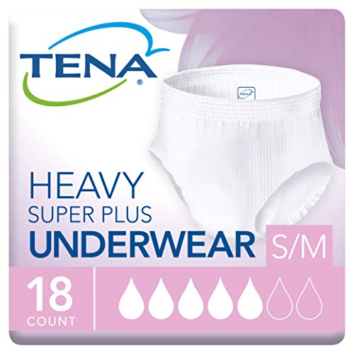 Tena Incontinence Underwear for Women, Super Plus Absorbency, Small/Medium, 18 Count