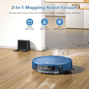 Robot Vacuum and Mop Combo, 2 in 1 Mopping Robot Vacuum Cleaner Compatible with WiFi/App, Robotic Vacuum Up to 2300Pa Suction, Self-Charging, Slim, Ideal for Hard Floor, Pet Hair, Low Pile Carpet Robot Vacuum and Mop Combo 2 in 1 Mopping Robot Vacuum Cleaner Compatible with WiFiApp Robotic Vacuum Up to 2300Pa Suction Self Charging Slim Ideal for Hard Floor Pet Hair Low Pile Carpet