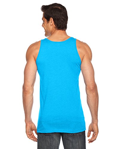 American Apparel Unisex Poly-Cotton Tank - Neon Hthr Blue - Xs #TOP3