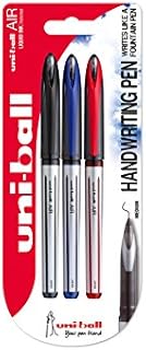 Uni-Ball UBA-188-L Fountain Pen Tip 0.7mm Air Rollerball Pens, Black Gel, 3 Pack
