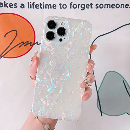 Hapitek Compatible With Iphone 13 Pro Max Case For Women Cute Slim Soft Silicone Gel Flexible Phone Case Girly Glitter Bling Protective Pink Marble Case For Iphone 13 Pro Max 6.7 Inch #TOP5