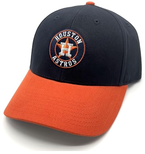 Officially Licensed Houston Youth Boys Girls Baseball Hat Classic MVP Adjustable Embroidered Team Logo Two-Tone Kids Cap Multicolor