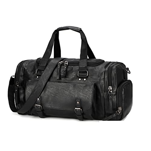 Sport Men Gym Bag Women Handbag Fitness PU Leather Traveling Bags Shoulder Tote for Shoes