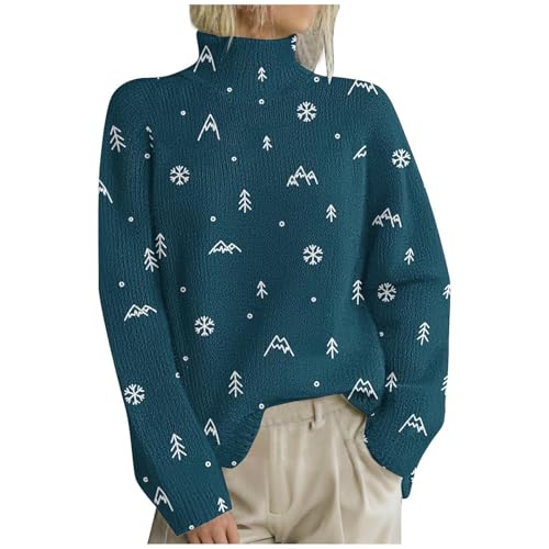 Generisch Weihnachtspullover Damen Winter Warm Christmas Sweater mit...
