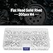 Solid Rivets Kit - Flat Head Design Multiple Solid Rivets Assortment Kit Length 4/6/8/10/12/16/20mm with Plastic Box for Industrial Fastening