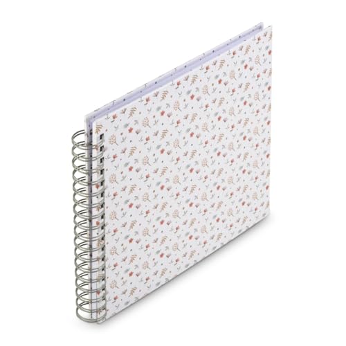 Hama Album Ă Spirale Floral, 28 x 24 cm, 50 Pages Blanches