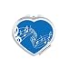 Movg 5-le Staff Blue Mirror Heart Portable Hand Pocket Makeup