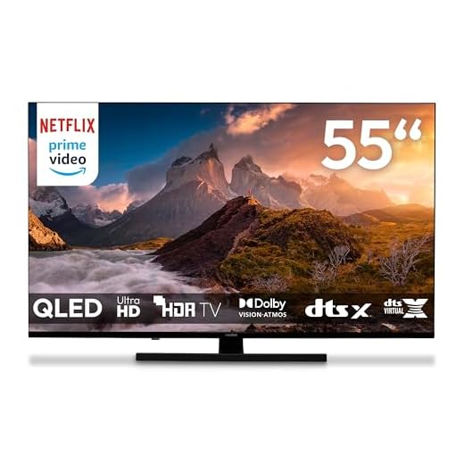 MEDION 138,8 cm (55 Zoll) QLED Fernseher (Smart TV, 4K, Dolby Vision HDR, Prime Video, Disney+, Dolby Atmos, DTS X, kompatibel mit Google TV, PVR, Bluetooth, MD 855700)