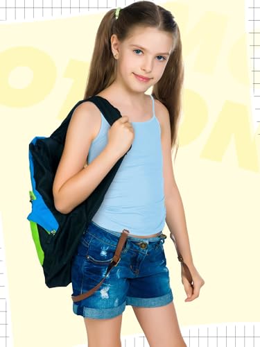 Image of Geyoga 6 /8 Pcs Girls Tank Top Sleeveless Racer Back Top Camisole Cami Undershirts