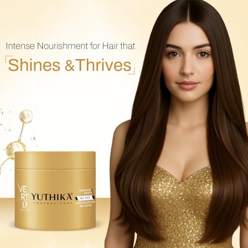 Image of Yuthika Professional Vertix Hydrolyzed Keratin Hair Mask for Women & Men (500ml), Deep Nourishment & Strengthen Dry & Damaged Hair