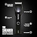 TOOLETRIES The Shearer - Groin & Body Hair Trimmer for Men, Electric Shaver for Pubic Hair, Balls, Groin, Chest, Legs, Waterproof Wet/Dry Clippers, Rechargeable, Bonus Shower Kit - Black