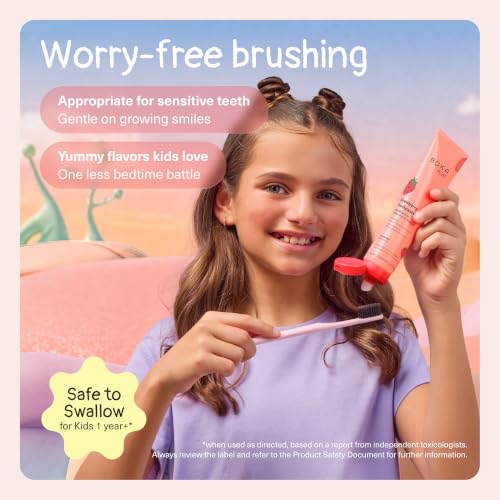 Image of Boka Kids Toothpaste - Fluoride Free Nano Hydroxyapatite Toothpaste | Kids Oral Care - Strawberry Mango - 4 Oz, 3PK