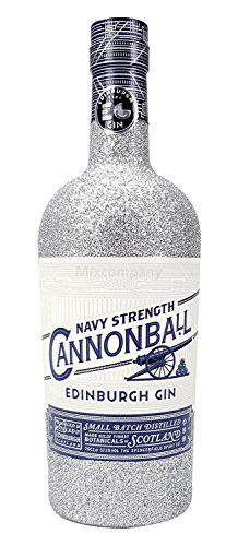 Edinburgh Cannonball Gin 0,7l 700ml (57,2% Vol) - Bling Bling Glitzer Glitzerflasche - silber -[Enthält Sulfite] Cover
