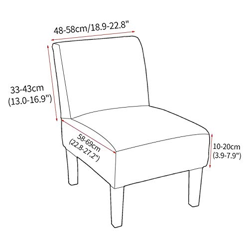 image for LEONEBEBE Armless Accent Chair Cover, Large Size Armless Slipper Chair