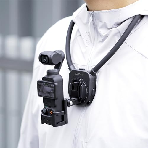 Image of MAXCAM Neck Mount Compatible with DJI Osmo Pocket 3, Solid Aluminum Ring Cycling Fishing First Person Perspective Shooting vlog.