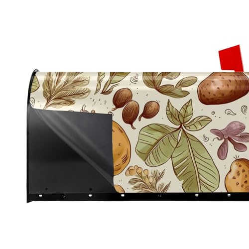 Housse boîte aux lettres aimantée grand format motif fleur de pomme de terre
