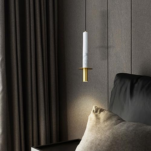 Mini plafonnier blanc en pierre pour petits espaces sombres - 2