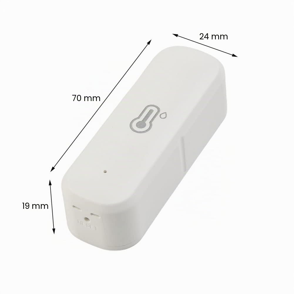pour Tuya Lot de 4 thermomètres hygromètres WiFi pour intérieur ou extérieur - Sans fil Contrôle de la température et de l'humidité avec alerte d'application à distance