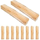 JUMPLAWN 10 Palitos de Madera Marrón para Decoración Rústica de Chimeneas, Ideales para Exhibiciones en Escaparates y Fiestas al Aire Libre