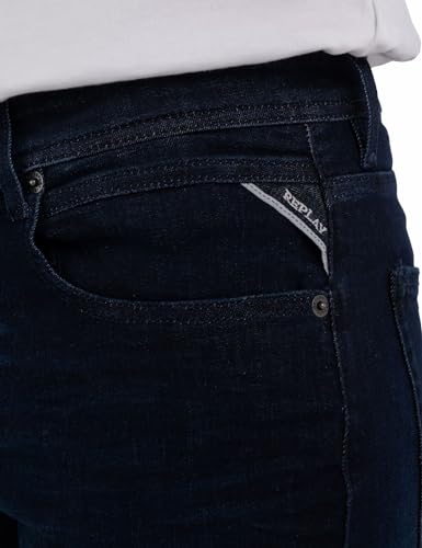 Replay Herren Jeans Grover Straight-Fit mit Power Stretch, Dark Blue 007 (Blau), 29W / 34L – Ansicht 6