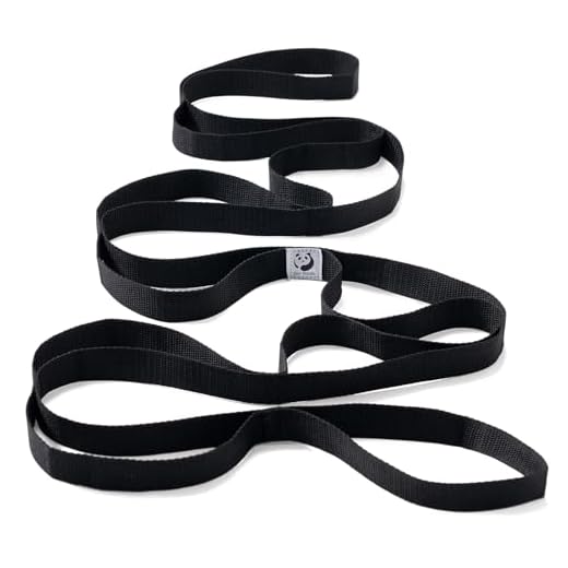 Slim Panda Cinturon Estiramiento de Yoga, Correa Yoga con 10 Bucles para Estirar y Stretching, Cinta de Yoga Ideal para Yoga, Ballet, Fitness, Pilates Rehabilitación…