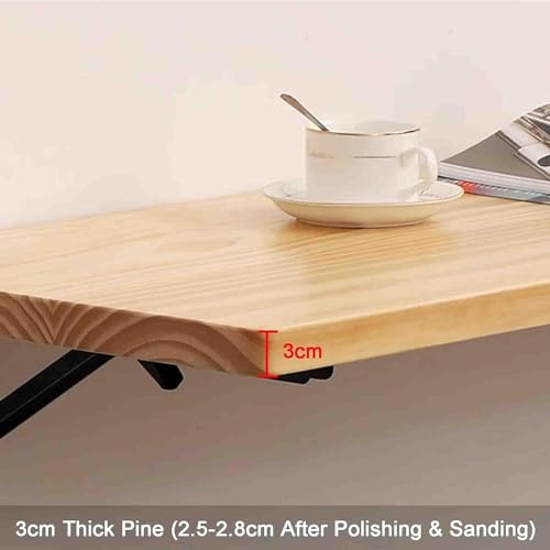 Table pliante murale avec plateau suspendu ultra stable