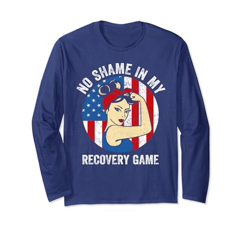 No Shame In My Recovery Game NA Narcotics Anonymous Sobriety Maglia a Manica