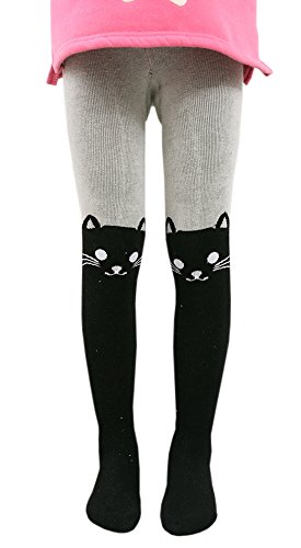 Little Girls' Cute Patchwork Cotton Footed Tights Spring Fall Stockings2