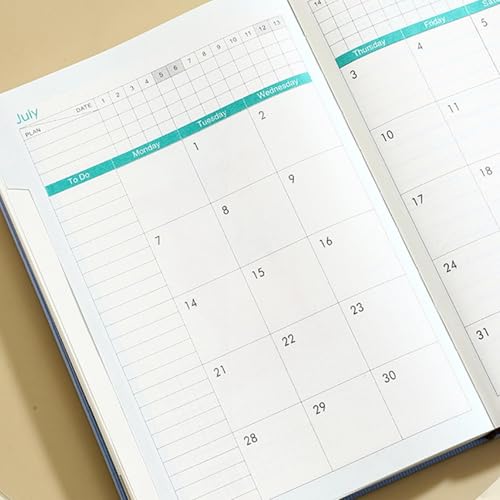 Agenda diaria 2025 A5 con diseño texturizado vertical para oficina 7