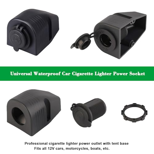 Image of 10900027 Fridge Freezer Wiring Kit and Threaded Socket Mount for Quick Installation onto 12V Battery Compatible with 12Volt Fridge Freezers