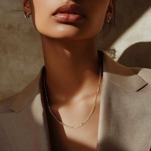 14K Gold Chain for Women Gold Necklaces for Women Chain Men Harmonious Blend of Old-World Charm and Modern Style Long Chunky Necklace for Men2