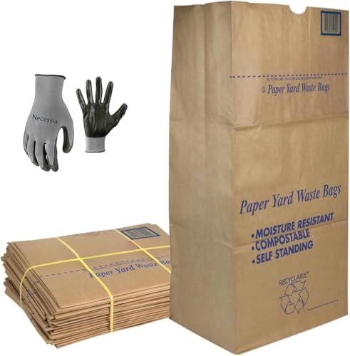 10 Best Compostable Lawn Bags That Are Eco-Friendly Champions 1 30 Gallon Heavy-Duty Lawn & Leaf Paper Bags