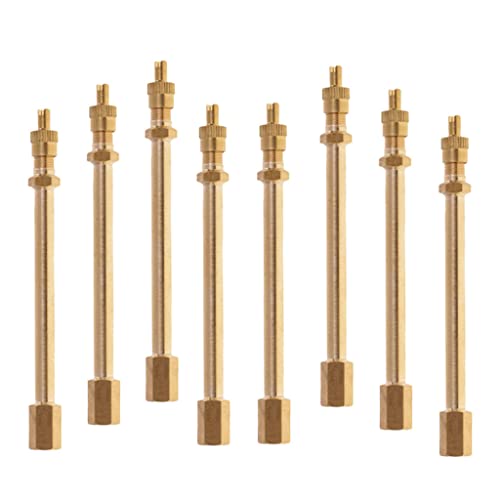 Homyl Conjunto de 8 hastes de extensão de válvula de pneu de cobre caminhão caminhão caminhão roda d