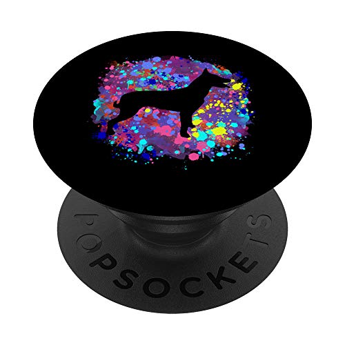 Pastor Belga Malinois Acuarela Silueta Perro Amante Mascota PopSockets PopGrip: Agarre intercambiable...